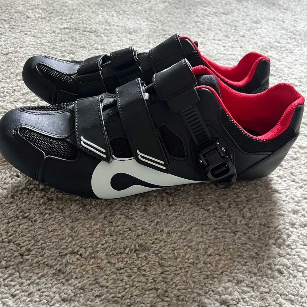 Peloton Black and Red Cycling Shoes